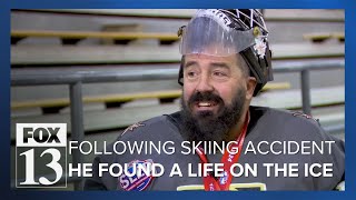 A skiing accident left him paralyzed. Then he found a new life on the ice