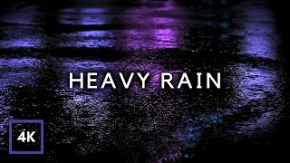 Heavy Rain in Parking Lot at Night | Insomnia Relief with Heavy Rain All Night