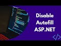 Disable autofill in ASP.NET