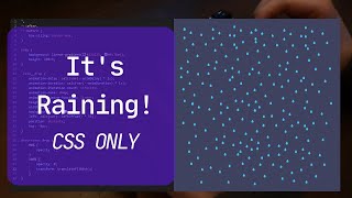 ASMR Coding - Rain Effect (CSS & HTML Only) - No Talking | Rainy Ambience