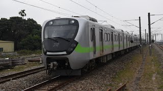 台鐵EMU900型 電聯車 試運轉8781C後壁高速鳴笛通過