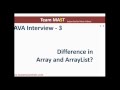 Java Interview Series - 3 (Difference in array and ArrayList) | Team MAST