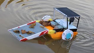 How To Make a BOAT - Water Cleaning BOAT