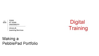 Making a PebblePad Portfolio