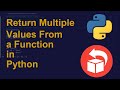 Return Multiple Values From a Function in Python | Python Examples | Python Coding Tutorial