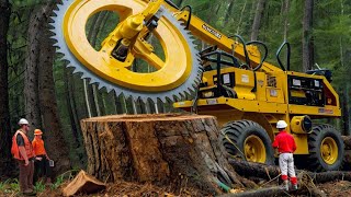 Most Big Chainsaw Cutting Tree Machines | Monster Stump Removal Excavator #5