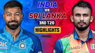 IND vs SL T20 Cricket Match Full Highlights Cricket Live Highlights Cricket 19