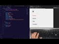 ASMR Programming - Simple Hamburger Menu  - No Talking