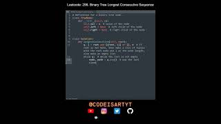 Leetcode 298. Binary Tree Longest Consecutive Sequence in Python | Python Leetcode | Python Tutorial