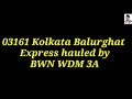 orange beast hauled 03161 kolkata balurghat express speed passed prantik