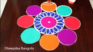 Amazing Beginners Rangoli kolam for Sankranthi - Beginners also can draw Big muggulu