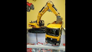 RC Excavator Review "Huina 580 and Dump Truck" 1/14th scale. Full metal version.