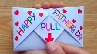 DIY SURPRISE MESSAGE CARD FOR FATHER'S DAY | Pull Tab Origami Envelope Card | Father's Day Card