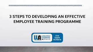 3 Steps to Developing an Effective Employee Training Programme