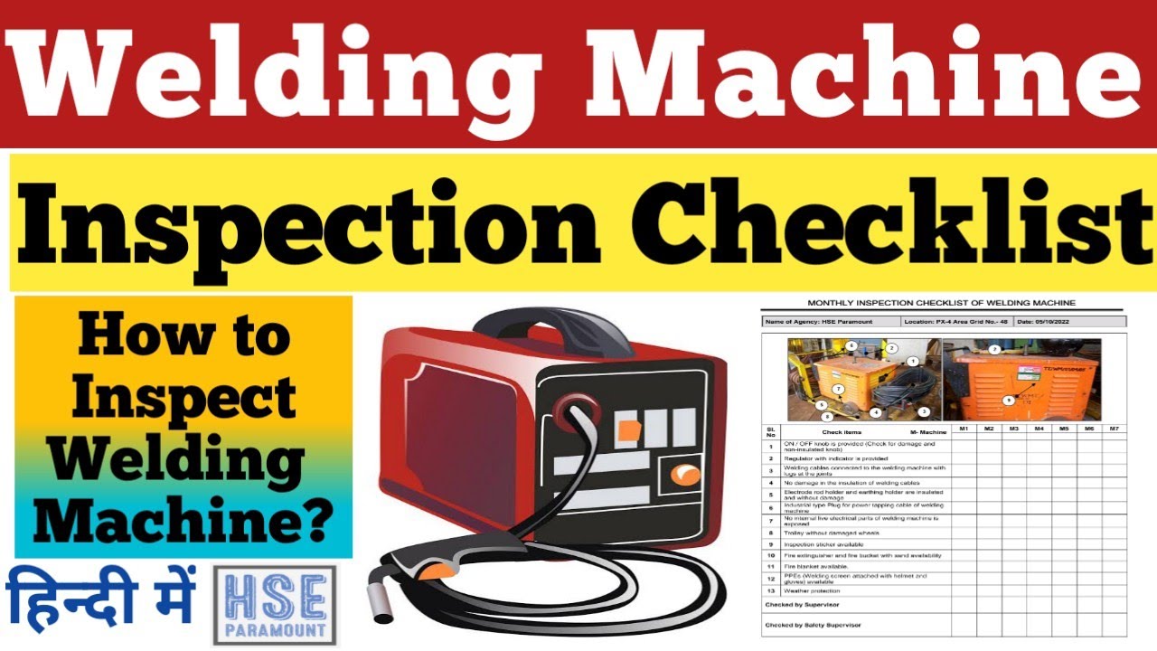 How To Inspect Welding Machine? | Welding Machine Inspection Checklist ...