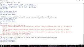 Python Tutorial 32: Reading from a text file using 2D Lists