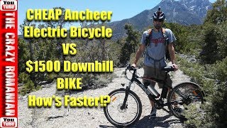 Ancheer Electric Bicycle VS $1500 Downhill Bicycle - Who's Faster uphill