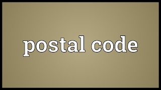Postal code Meaning