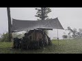 AMAZING❗CAMPING IN THE RAIN⛈️RELAXING LONG HEAVY RAIN [soothing sound of rain🎧]