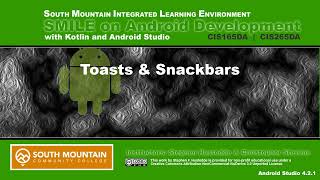 Android 03A Toasts and Snackbars