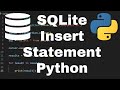 How to Use Insert Statements for SQLite in Python - Python SQLite Tutorial