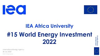 IEA Africa University - World Energy Investment 2022