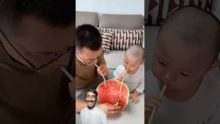 兜兜感冒了就是不肯喝药,爸爸想出一 个善意的谎言 #funny #baby #cute #搞笑 #comedy #cutebaby