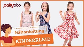 Einfaches Kinderkleid mit Schleife und Tellerrock nähen - Saum mit Schrägband