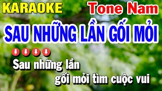 Sau Những Lần Gối Mỏi Karaoke Tone Nam C#M Nhạc Sống | Huỳnh Lê