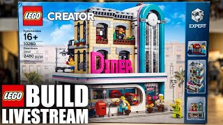 LEGO Downtown Diner Build Livestream! (Ep 45) - 10260