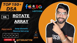 Rotate Array by k Steps || Reverse sub array || Top 150+ DSA Leetcode Coding JAVA