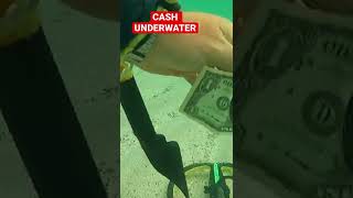 Cash underwater #treasurehunting #underwatermetaldetecting #metaldetecting #treasurehunt #shorts