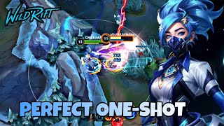 AKALI PERFECT ONE-SHOT COMBO : WILD RIFT | #akali #wildrift  #lolwildrift