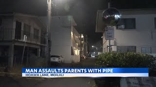 Oahu man accused of beating parents with metal pipe