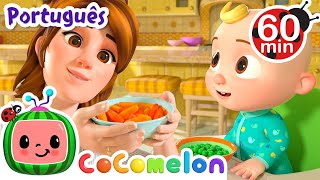 Canção dos vegetais | Cocomelon em Português | 1 HORA de Desenhos Animados e Músicas Infantis