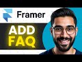 How To Add FAQ In Framer (Full Guide)