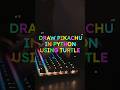 Draw Pikachu in Python | Turtle | #python #pikachu #shorts #youtubeshorts