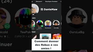 Comment donner des robux à votre pote