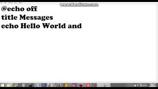 Batch Programming Hello World (Tutorial 1)