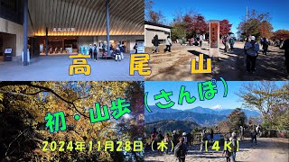 高尾山　初・山歩（さんぽ）　2024年11月28日（木）　【４K】