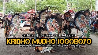 JATHILAN KRIDHO MUDHO JOGOBOYO - BABAK PUTRI SEKARJATI FULL NDADI. LIVE DIJANGKARAN, TEMON KP.