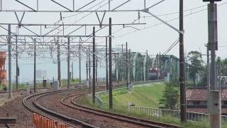 【HD】EF65-1040 貨物列車(5087レ JR貨物更新色) 東海道本線 穂積駅