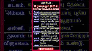 12 ராசிக்கும் 2025 ல்  வேலை வாய்ப்பு எப்படி இருக்கும்?