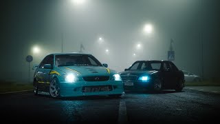 Lexus IS200 and Mercedes w202 | Misty Night | 4K