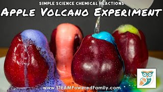 Apple Volcano Experiment - Chemical Reactions Erupting for Hands On Science Fun