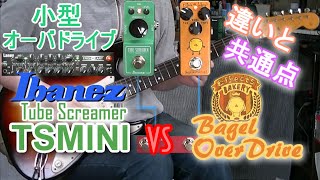 Ibanez Tube Screamer TSMINI vs effects bakery BagelOverDrive「小型オーバードライブ、どっちにする？」【比較レビュー】