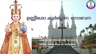 ഉണ്ണീശോ കുർബ്ബാന, നൊവേന | 02.12.2022 | Holy Mass Live | Syro Malabar Holy Qurbana | 06.30 AM