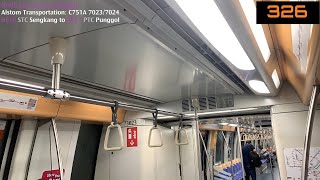 ⁴ᴷ [AM Peak] SBST, NEL Train Ride [Sengkang → Punggol] - Alstom C751A 7023/7024