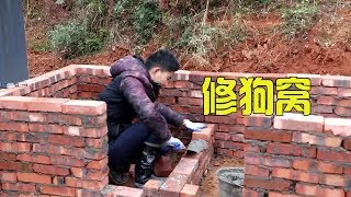 Xiao Deng built the kennel on the second day.