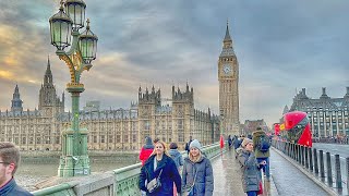 London Sunset Walk | Central London Virtual Walking Tour | London Tourist Attraction 2023 [4K HDR]